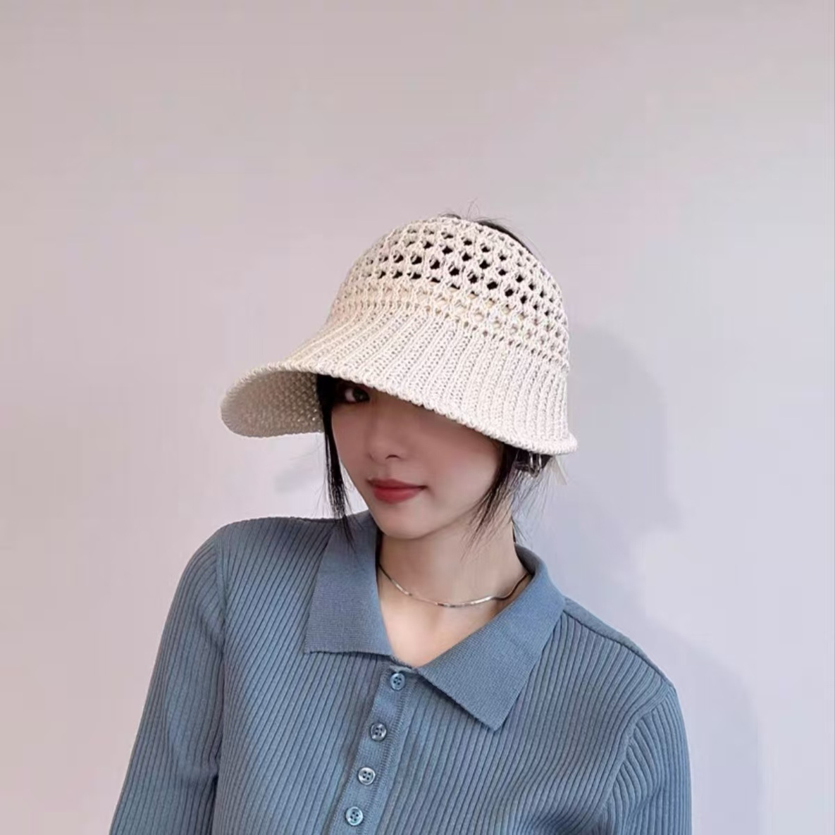 2025正流行夏季女式防晒遮阳帽巨好看独特漂亮海边拍照的帽空顶帽