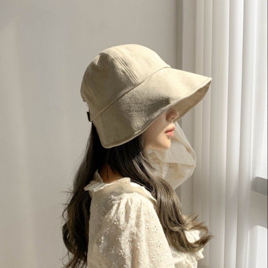 休闲渔夫帽女生防晒帽百搭春夏