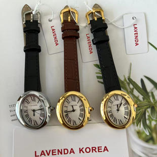 Lavenda韩国正品代购手表复古椭圆女士气质手表椭圆金属感石英表