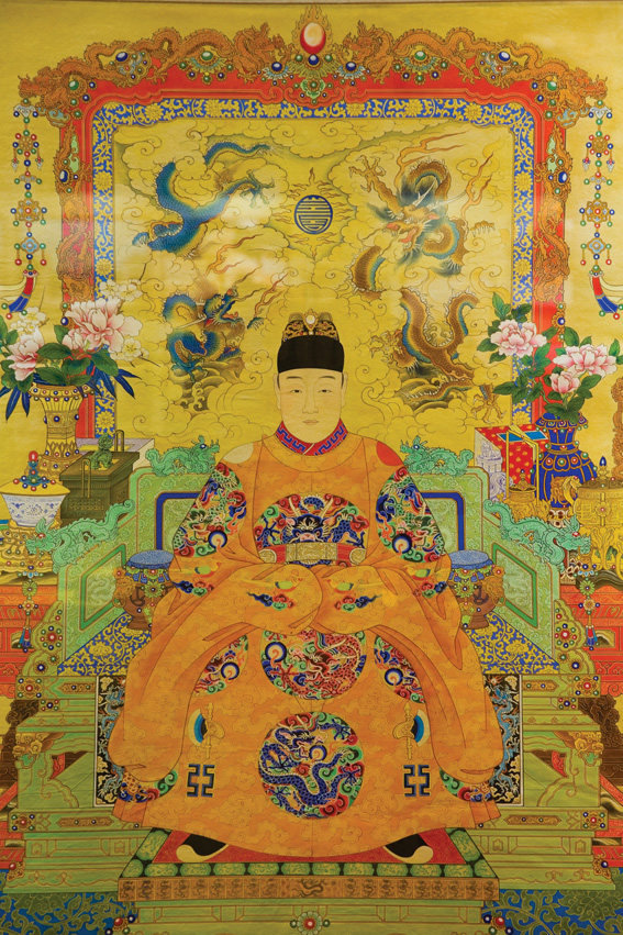 明朝皇帝像 古代皇帝画像 明朝十六帝像之明熹宗天启皇帝朱由校像