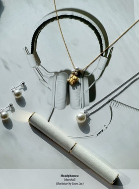 原创手绘系列  梦想之声 小熊项链 18k金项链