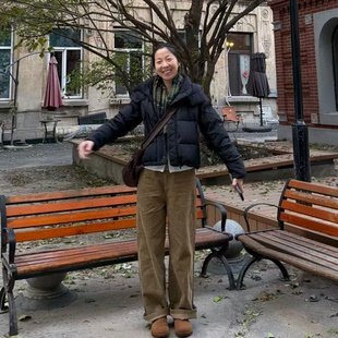 时光机器 复古灯芯绒直筒裤