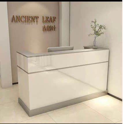 收银台吧台店铺小型服装店柜台简约现代商用女装接待台公司前台桌