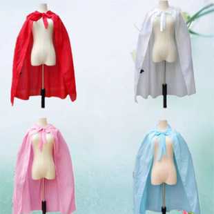 小红帽圣诞COS表演披风万圣节大兜帽黑色魔法师披肩男女恶魔斗篷*
