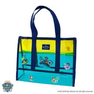 日本 branshes 2025夏季汪汪队阿奇毛毛撞色透明游泳包挎包单肩包