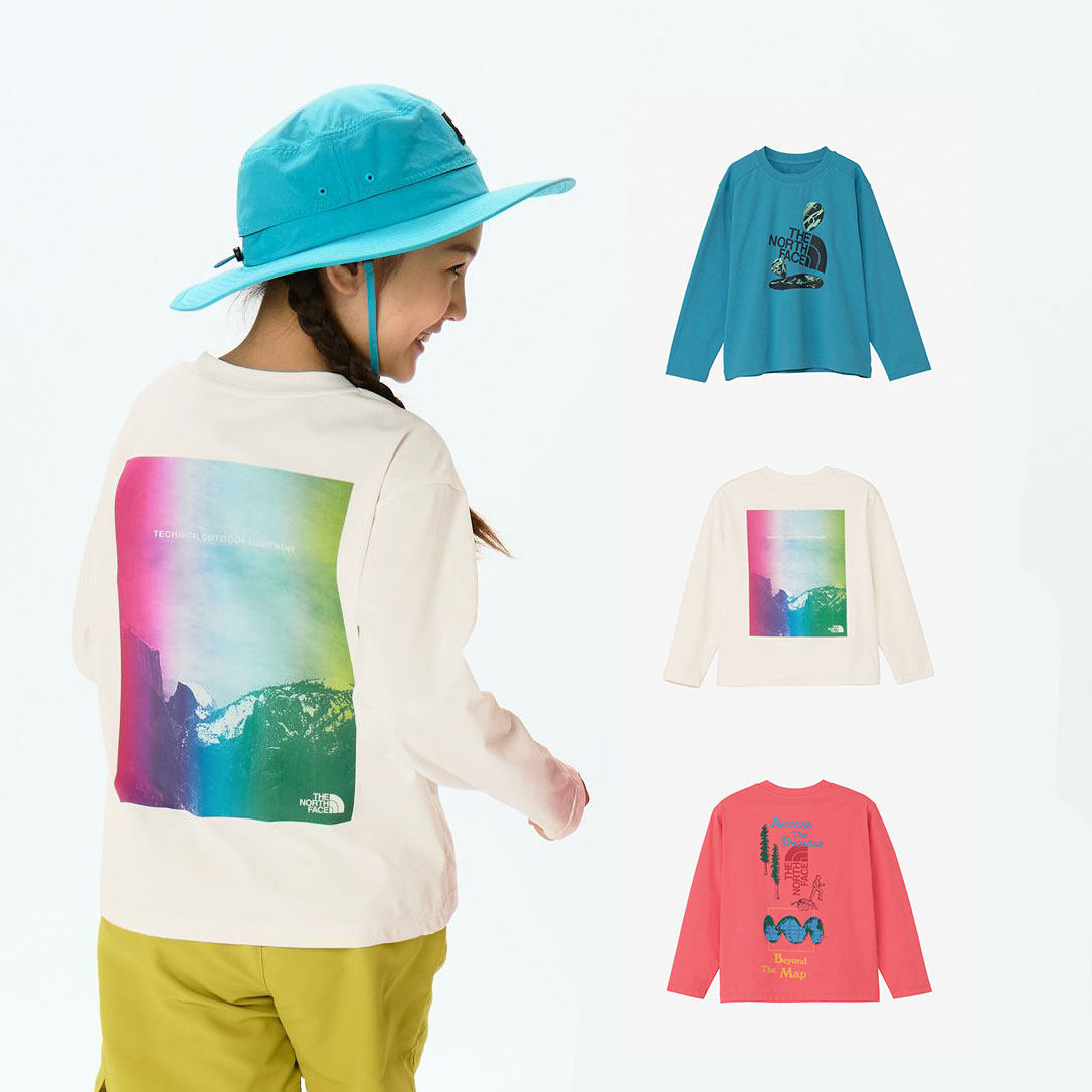 日本北面 THE NORTH FACE 2026春儿童透气速干防紫外线95%长袖T恤