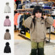 日本北面 2025冬儿童保暖硬壳连帽防水滑雪羽绒服 face the north