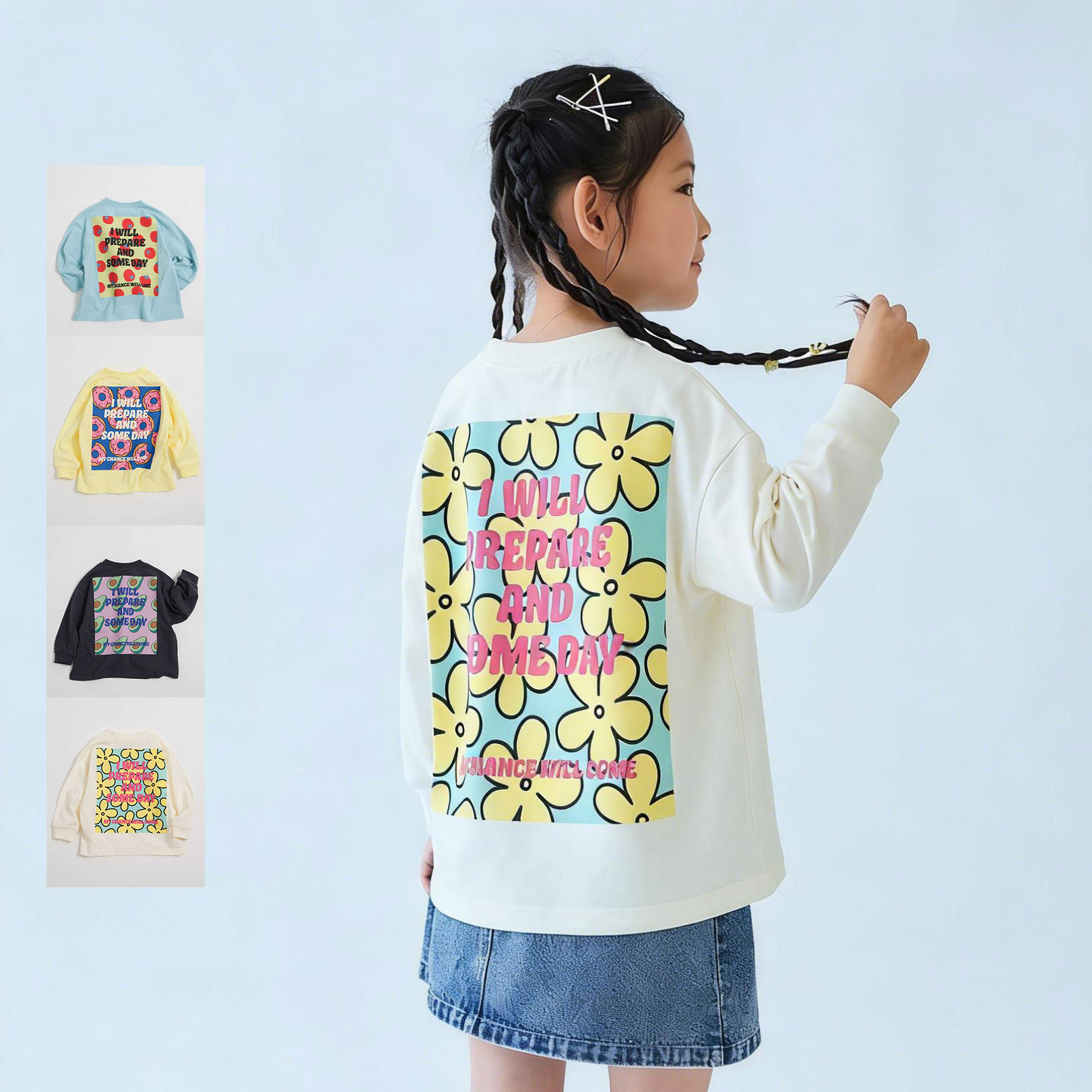 日本 BREEZE 2026春儿童装番茄甜甜牛油果小花圈宽松运动长袖T恤,童装/婴儿装/亲子装,T恤,淘宝优惠券,粉丝福利购,淘宝优惠卷