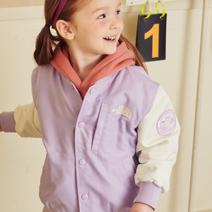 韩国北面 the north face 2023春秋儿童棒球服机车服薄款外套夹克