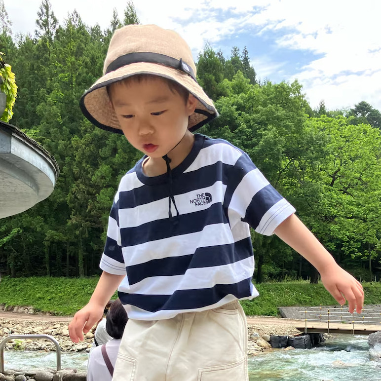 北面圆领运动速干短袖条纹T恤