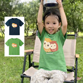 2025夏儿童猫头鹰棉透气轻薄防紫外线短袖 日本美山 montbell T恤