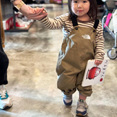 宝宝防水防风按扣背带裤 日本北面 face 2026春夏儿童装 the north