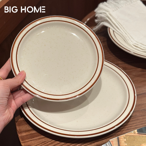 复古红线芝麻陶瓷餐具