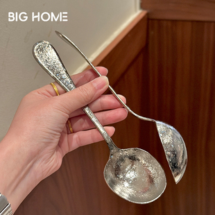 纯钛爆款推荐!高级感大口喝汤嗦粉勺子长柄吃面勺分菜公用勺粥勺