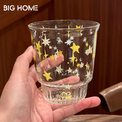 高颜值星星手握杯！家用喝水杯子送礼物ins风玻璃杯咖啡杯牛奶杯