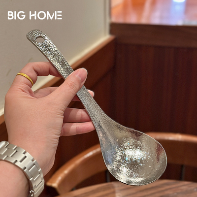 漂亮纯钛汤勺！家用料理勺
