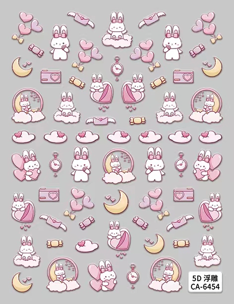 中国广州浮雕贴纸立体兔子