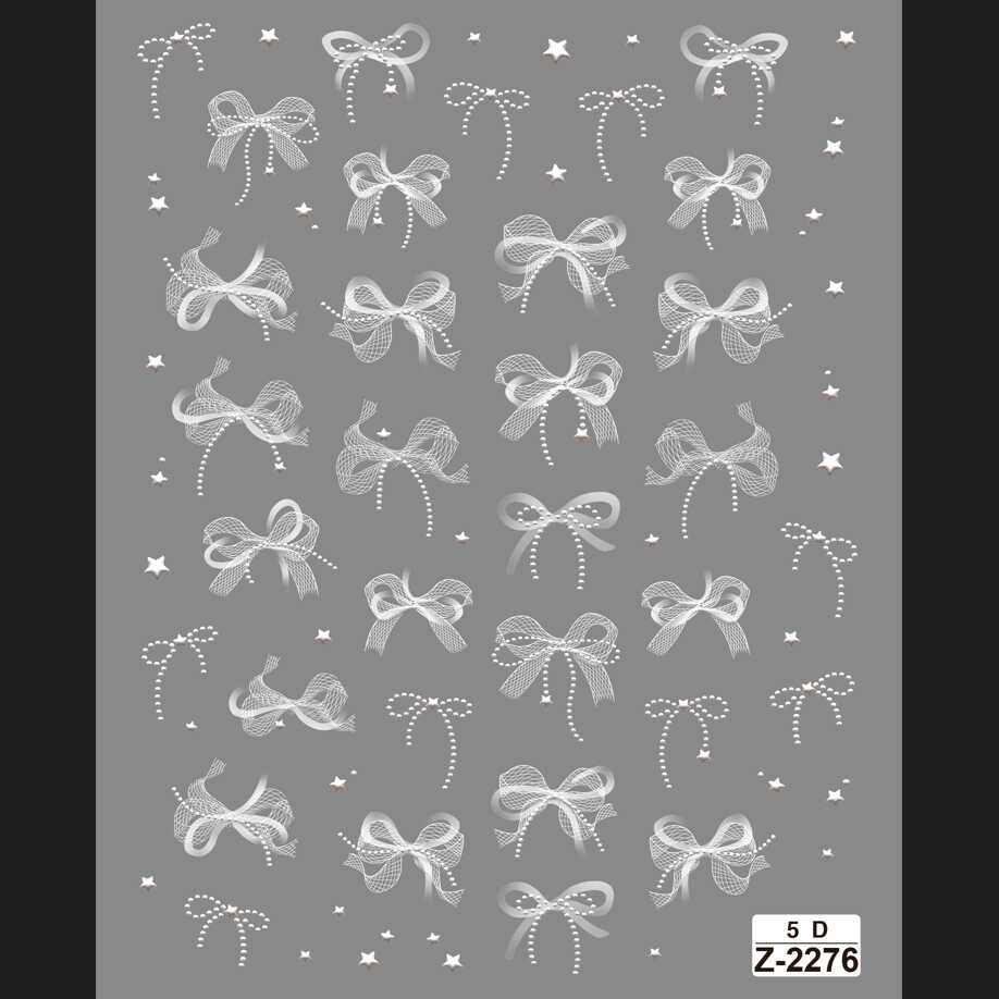 蕾丝网红白色半透立体花边蝴蝶结