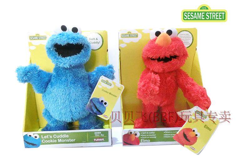 正版美国 芝麻街sesame stree elmo,饼干怪 毛绒玩具 公仔 布偶