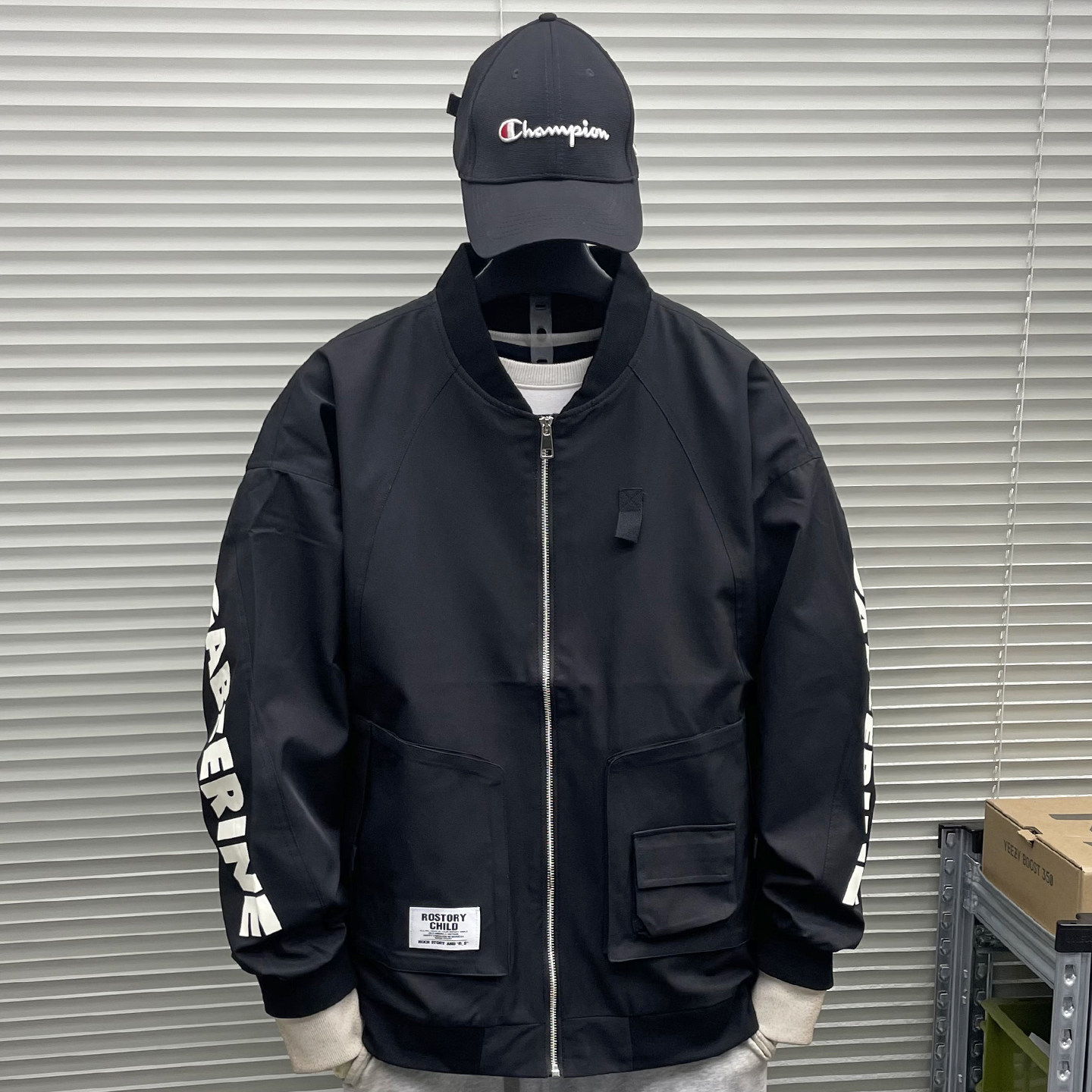 字母夹克男大码时尚棒球领服2026春秋季新款潮牌胖子加肥工装外套,男装,夹克,淘宝优惠券,粉丝福利购,淘宝优惠卷