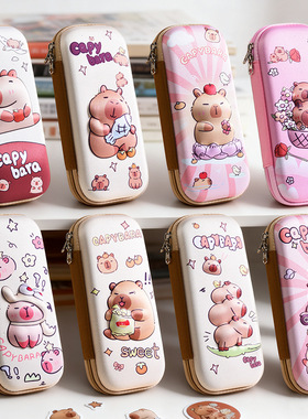 26新款卡皮巴拉3D立体卡通可爱小学生文具盒儿童铅笔盒大容量笔袋