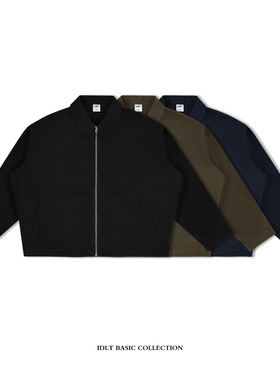 IDLT 廓形工装夹克 重磅水洗复古全棉外套做旧宽松男女欧美潮简约