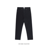 弹力锥形九分牛仔裤 原创高质 黑色 IDLT 棉弹宽松水洗牛仔裤 ins