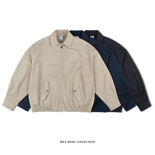 翻领春秋廓形宽松风衣外套夹克