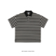 320g重磅 廓形 polo衫 IDLT 落肩宽翻领条纹短袖 T恤男女CITYBOY