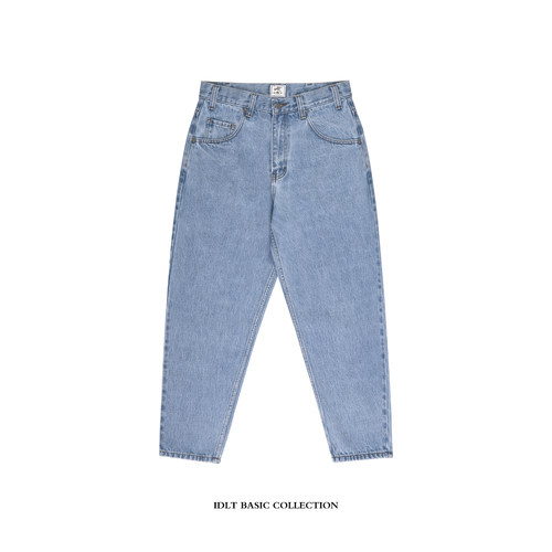 idlt90s收脚高质重磅浅蓝萝卜裤