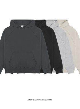 IDLT 高品质 廓形卫衣帽衫 插肩袖 宽松原创 基础街头风格百搭ins