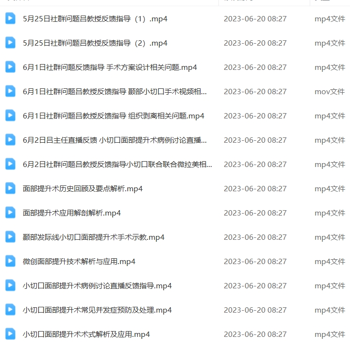吕京陵小切口面部拉皮提升术视频解析