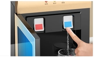 饮水机水龙头水嘴开关按压式出水嘴按键式水龙头冷热嘴宽度3.3cm