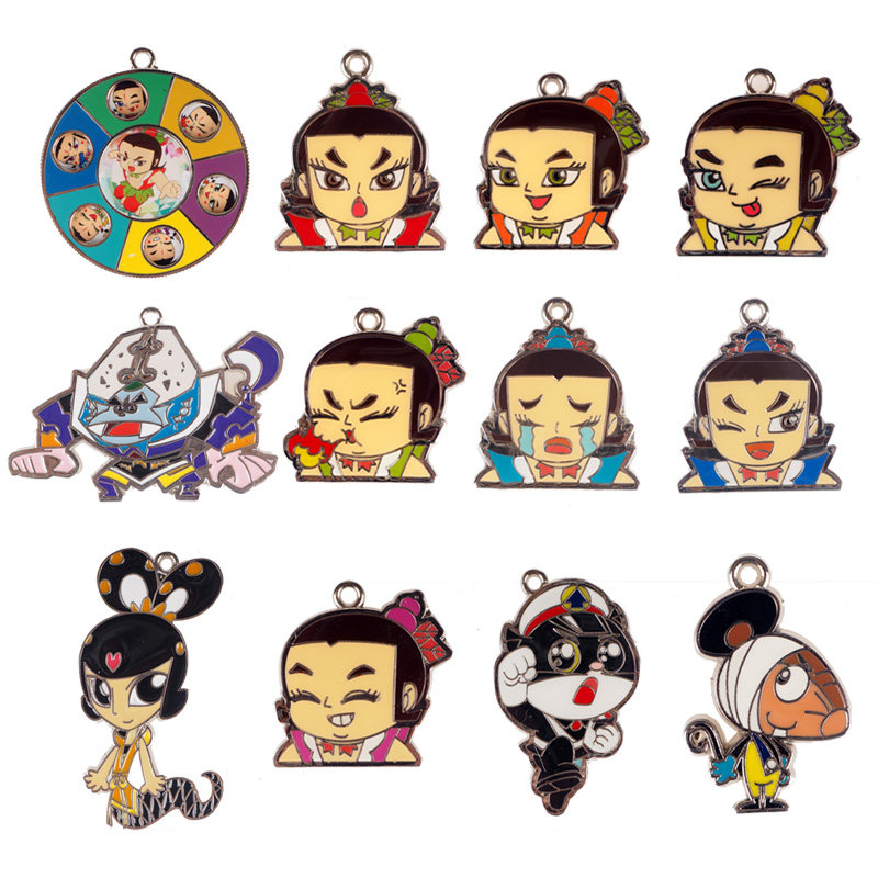 美影正版黑猫警长 一只耳 葫芦娃 蛇精 蝎子精 钥匙扣挂件