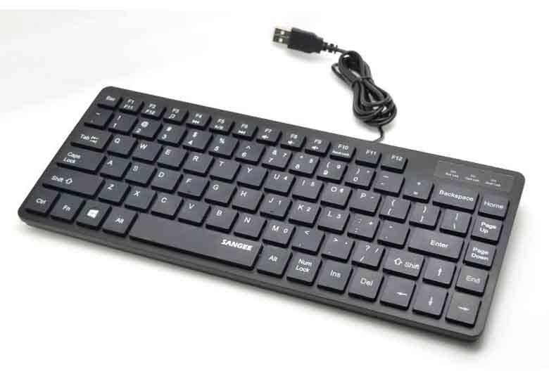 三巨K8键盘耐用防水有线USB办公机器设备巧克力键盘商务小键盘