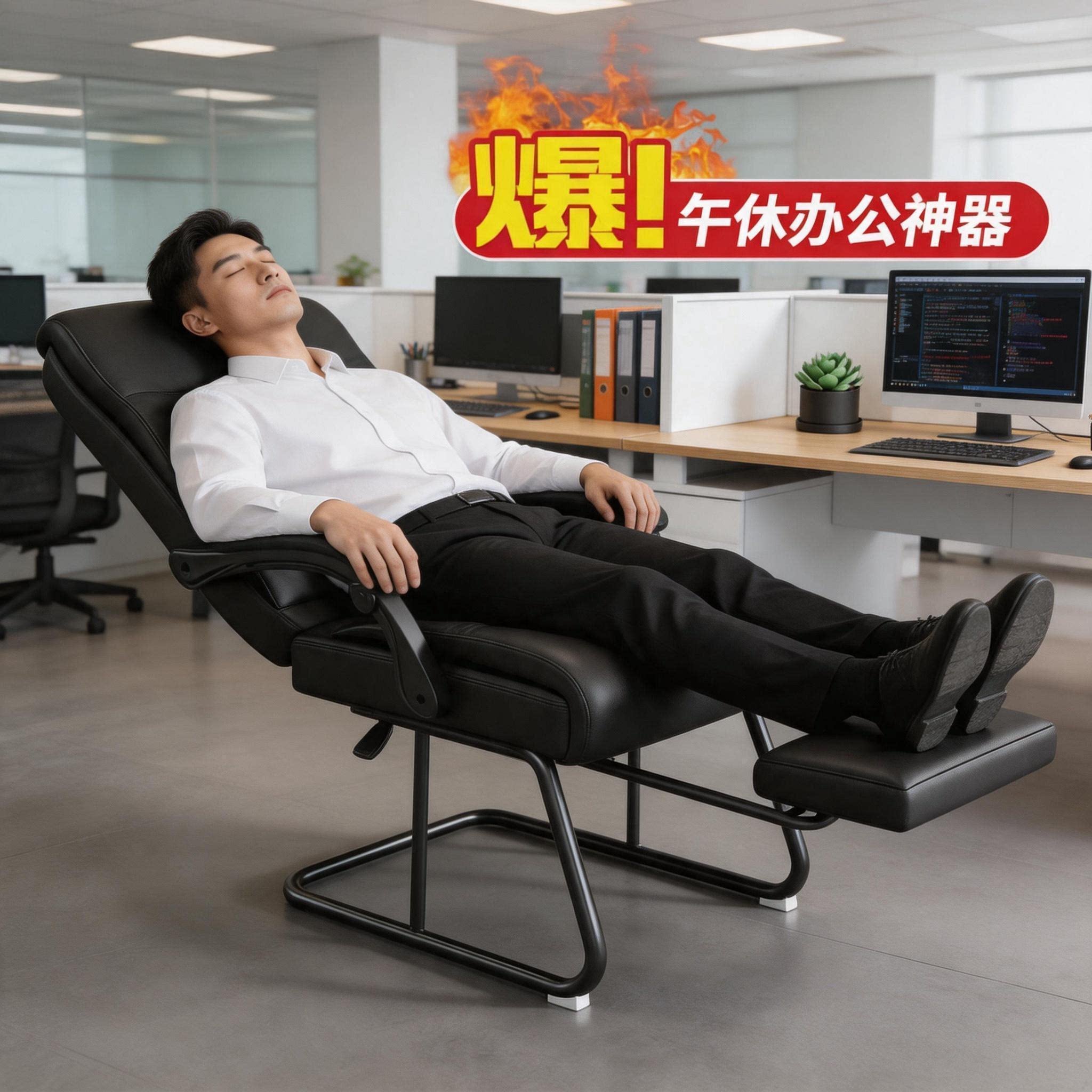 椅子舒服久坐电脑椅办公职员午休宿舍靠背座椅懒人可躺老板椅家用