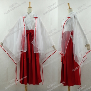 巫女服桔梗和服定制夜叉套装动漫cosplay服装汉风大袖古风
