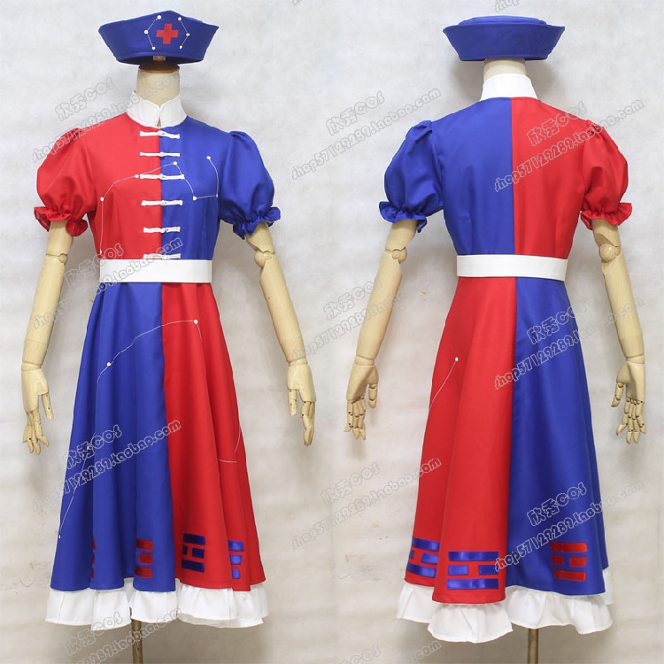 东方永夜抄 八意永琳cos衣服裙子动漫cosplay服装全套包邮