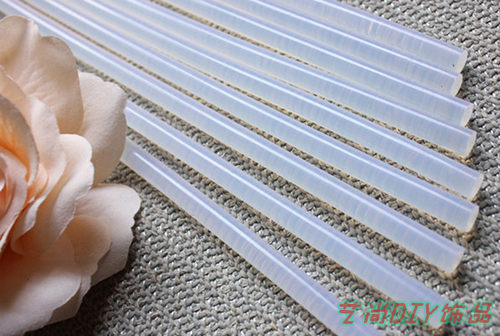 DIY环保透明胶棒/饰品热熔胶棒/热溶胶条7mm*250mm高粘性热熔胶