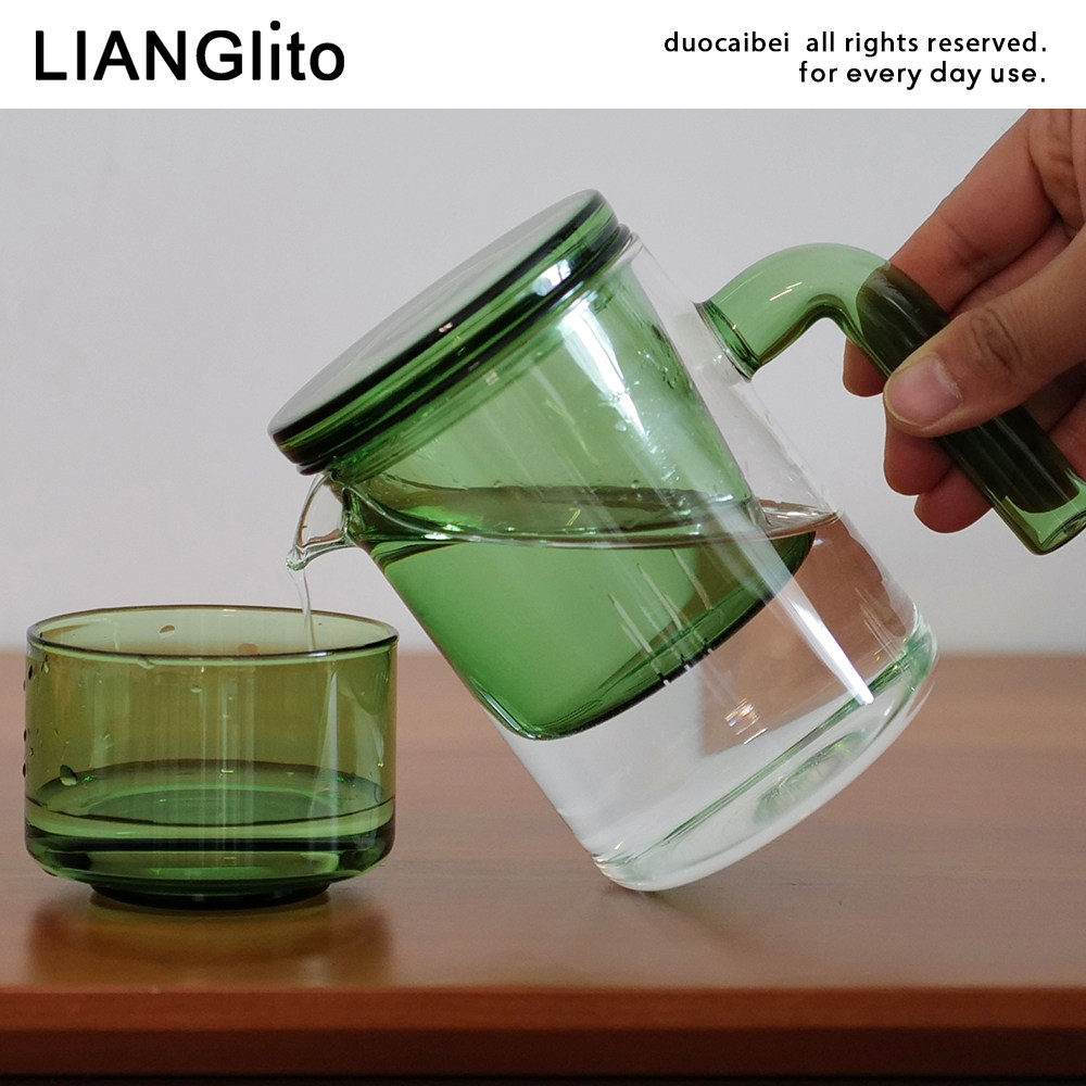 莨物原创高温可加热办公室带盖大容量茶水分离杯泡茶杯分享壶茶壶,餐饮具,玻璃杯,淘宝优惠券,粉丝福利购,淘宝优惠卷