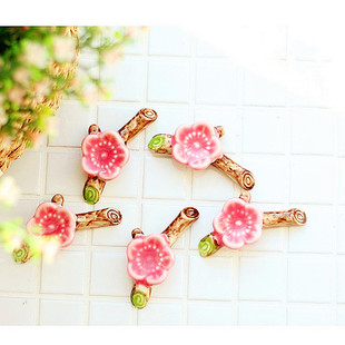 梅花三弄筷子架筷忱陶瓷餐具日式创意工艺品居家用可爱筷子托杂货