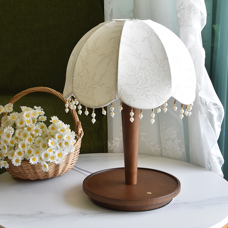 复古实木触摸台灯卧室床头灯
