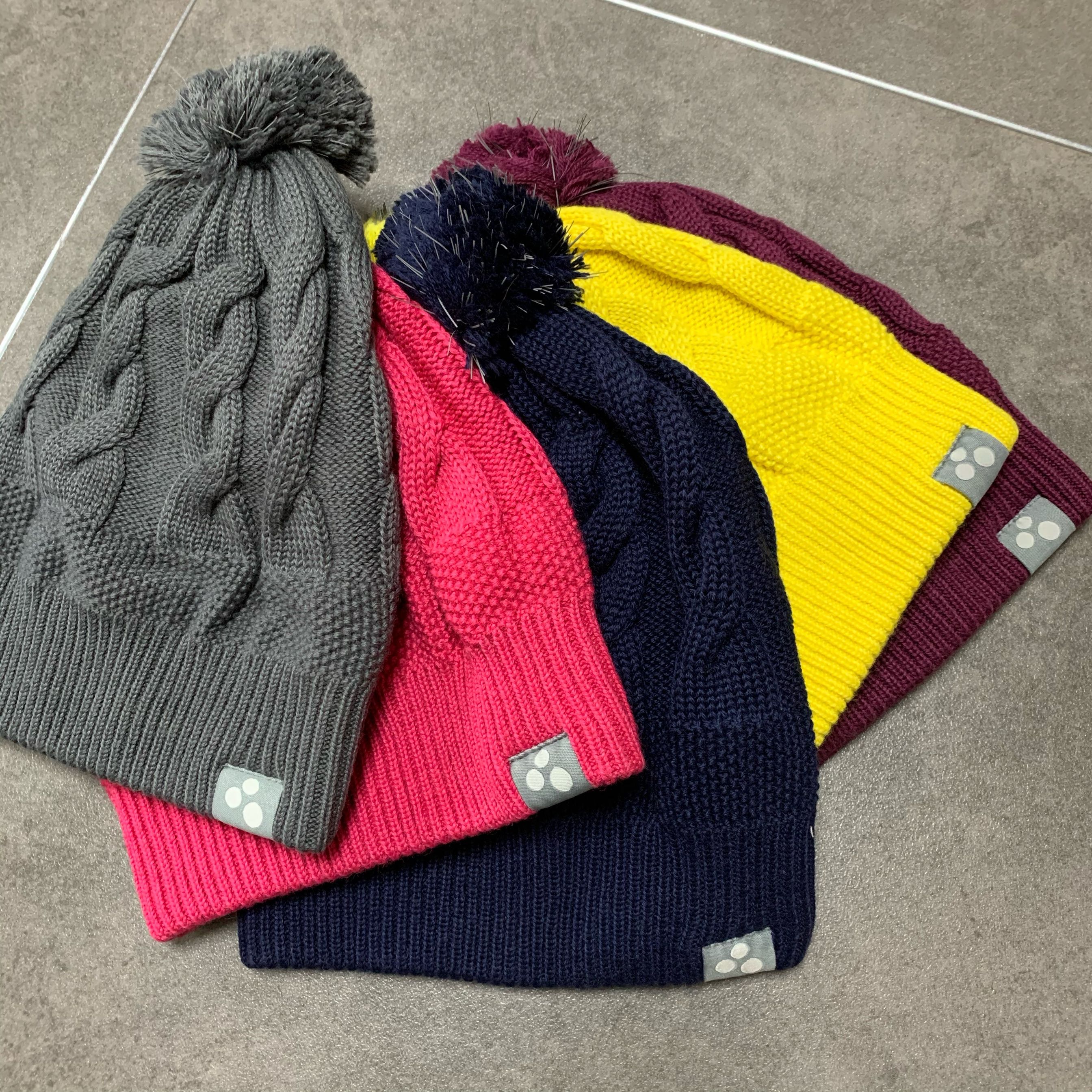 【80后妍妍】6号外贸出口双层针织羊毛线帽子保暖童真毛球亲子冬