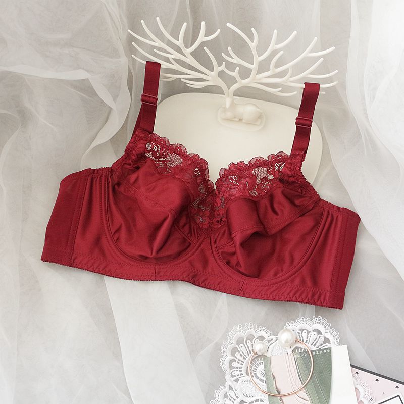 大码全罩杯文胸蕾丝边性感上托