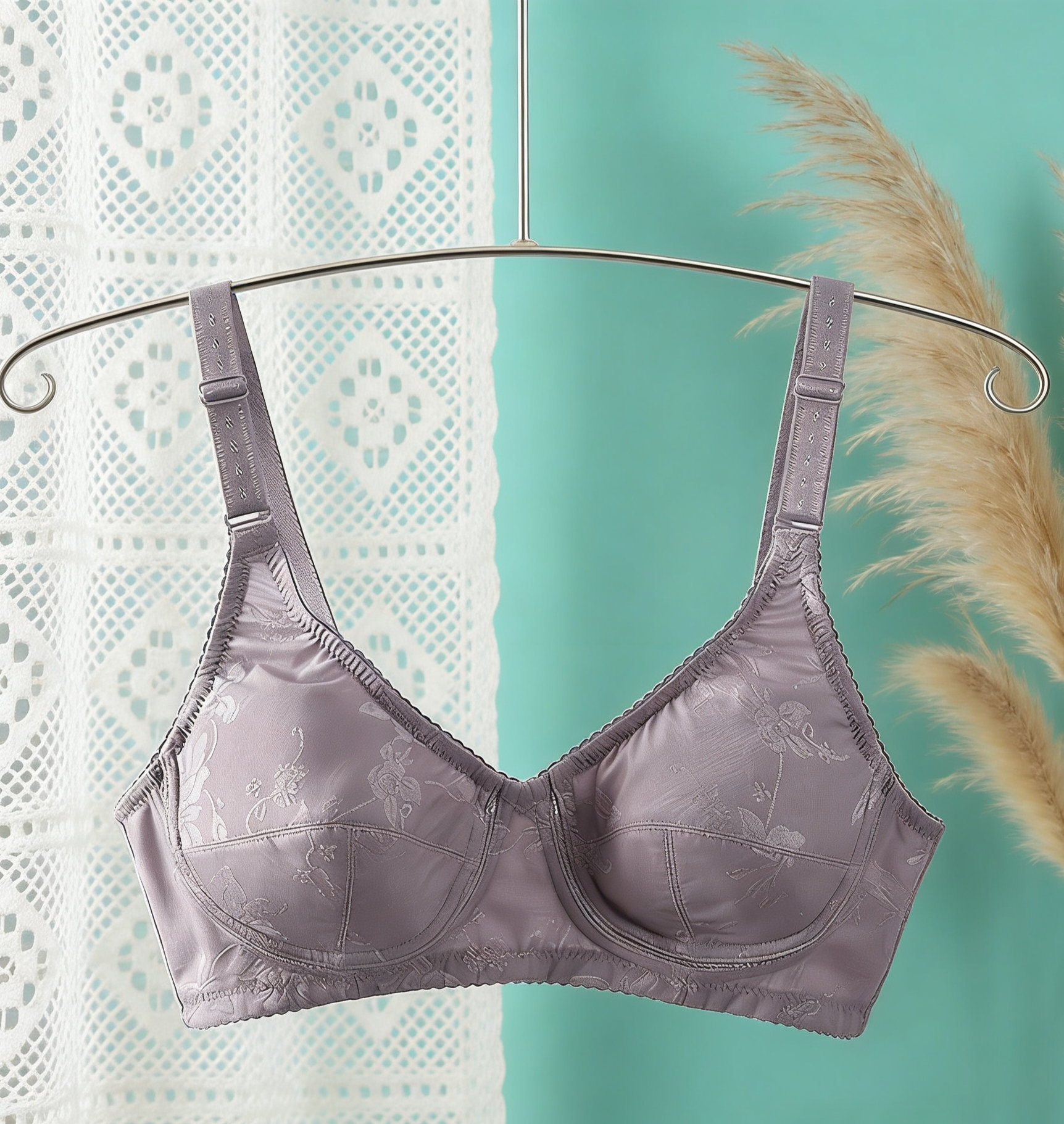 薄款纯棉无钢圈文胸透气大码胸罩聚拢韩国舒适大胸显小后背扣内衣