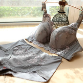 超大罩杯 200斤大号内衣胸罩全杯聚拢女防下垂大码 文胸套装 薄款