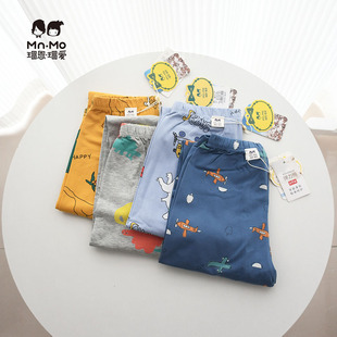 弹力棉薄款单条秋裤~瑁恩瑁爱儿童95%棉春秋宝宝男童打底裤