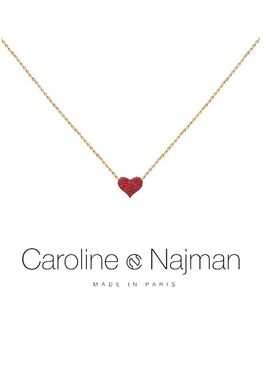 法国Caroline Najman超闪爱心项链女小众百搭锁骨链情人节礼物