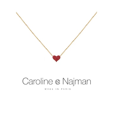 法国Caroline Najman超闪爱心项链女小众百搭锁骨链情人节礼物