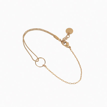 巴黎Titlee马卡龙少女手链女 简约大方时尚不对称手链18k潮